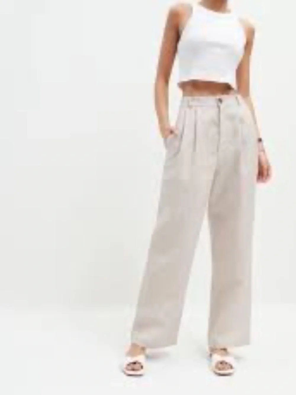 Reformation 6 Mason Linen Pant